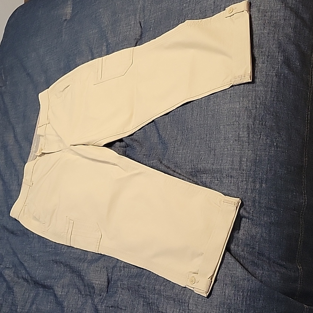 Cotton convertible cropped utility pants